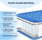 Queen Air Mattress with Headboard, Built-in Pump, 19" Raised Comfort Design, 800 lbs Max, 48-Hour Leak-Tested PVC, 3.5 Min Fast Inflation & Headboard, Durable Air Bed for Home, Guests Bed, Travel