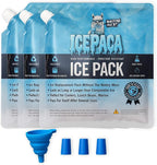 Ice Pack for Coolers, (3 Pack) High Performance, Reusable Long-Lasting Cold Pack for Lunch Boxes, Camping, Travel & Marine Use – Non-Toxic, Leakproof, No Watery Mess