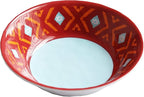 Paseo Road Southwest 14 Piece Melamine Plastic Dinnerware Set with Plates, Bowls and Serving Platter, Aztec Geometric Pattern, Western Southwestern Rustic Cabin Lodge Style