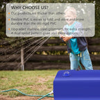Foldable Portable Water Storage Bladder - 105 Gallon Large Water Tank with 3/4" PVC Spigot and Hose Kit for Camping, Garden, Emergency