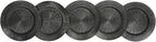 DYRABREST 100 Pcs 13 Inch Charger Plates, Bulk Round Charger Plates Plastic Wedding Dinner Elegant Reusable for Table Setting Wedding Party Event Tabletop Setting Decor (Black)