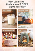 REIDEA Electric Lighter S4 Candle Lighter USB Rechargeable with Safety Switch, Flameless Portable Fast Heat Windproof Plasma Electronic Lighters, Perfect for Home Cooking BBQ Camping Stove Fireworks