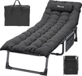 YITAHOME XL Camping Cots 4+2 Portable Cot w/Mattress Outdoor Folding Cot Heavy Duty 330lb Capacity 600D Oxford w/Carry Bag Removable Pillow Travel Bed for Camping, Home, Office, Traveling, Black