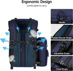 Hanke Backpack Cooler, 40 Cans Soft Leak Proof Picnic Backpack, Portable 2 Insulated Compartments Cooler Backpack Water Resistant for Lunch Beach Travel Camping Picnic Hiking,Blue