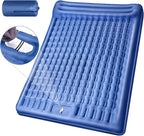 Camping Sleeping Pads，Extra Thick 5 Inch Inflatable Sleeping Mat with Pillow Built-in Pump，Oversized Air Mattress Super Portable for Backpacking Hiking, Tent, Traveling