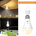 E26 Rechargeable Light Bulbs with Remote Control, 2600mAh Battery Operated Light Bulb with Hook, 3000K-6500K，40W Equivalent, 3 Timer, for Sconces Lamps Without Power, Camping, Emergency 2 Pack