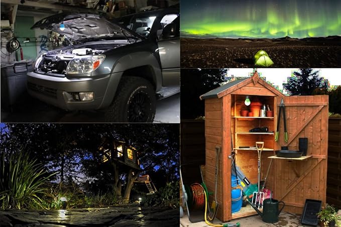 BlueSunshine 4 PCS LED Tent Lamp Camping Light Portable LED Lantern Emergency Light Bulb Battery Operated 3 Mode Night Light for Backpacking Hiking Fishing Shed Playhouse Indoor Outdoor Activities