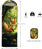 AILONEN Kawaii Panda Sleeping Bags,Lightweight & Waterproof,3 Season Warm & Cool Weather,Dreamy Purple Flower Animal Themed Sleeping Bags for Boys,Girls,Kids,Adults Travelling,Outdoors