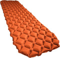 Single Self-Inflating Camping Sleeping Pad - Rapid Setup Ultralight Compact Air Mat for Hiking Travel Tent Outdoor(01Orange)