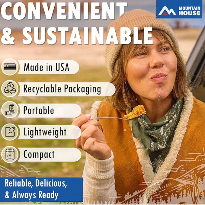 Mountain House Freeze-Dried Pork Sausage #10 Can – 150 Total Servings (6 Cans, 25 Servings Each) – Fully Cooked, Ready-to-Eat Emergency Canned Food Supply – High-Protein Survival Meat for Camping, Hiking & Long-Term Food Storage – 30-Year Taste Guarant...