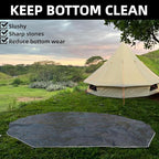 DANCHEL OUTDOOR B2 Portable Yurt with Stove Jack for Winter Camping, 4 Season Bell Tent Large Hot Tent 4/6 Person Family Camping Glamping Party 300D Oxford Khaki, 13ft/16.4ft