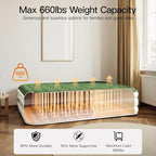 2025 Upgraded Queen Air Mattress with Built in Pump，18'' Comfort Blow up Mattress, Quiet Surface Portable Inflatable Mattress, Air Bed with Storage Bag for Guests, Home, Camping, 660 lbs Max
