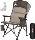 Overmont Camping Chair with Lumbar Support for Adults - Oversized with High Back Supports 450 LBS - Heavy Duty Folding Chair Portable for Outdoor Lawn Patio Balcony with Patent No.: US D1.028.543 S