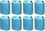 Scepter Portable Plastic Military Style Food Grade 5 Gal Water Jug Container with Reversible Spout for Camping & Emergency Storage, Blue