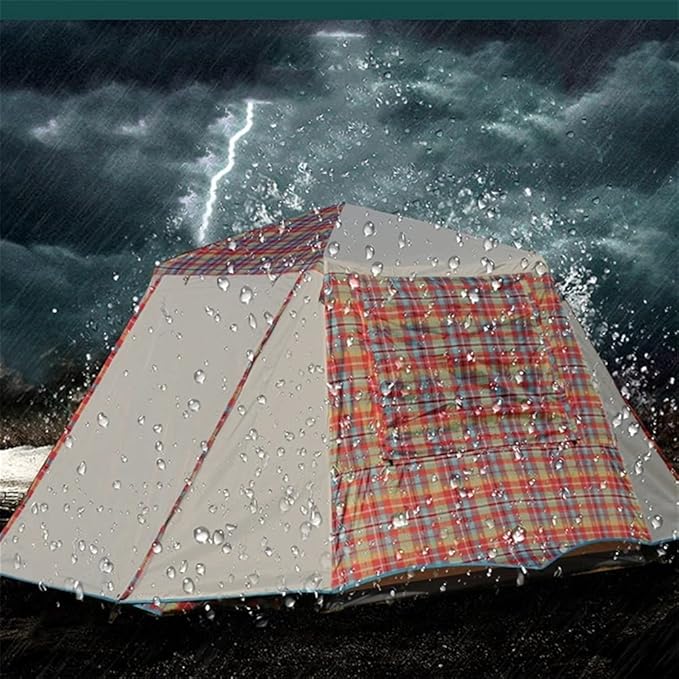 YYDS Tents for Camping Waterproof Sunscreen Instant Tent Automatic Pop Up Camping Tent Family Hiking 3-4 Person Camping Tents (Color : Red)