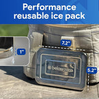 Below Zero Deluxe Stainless Steel Reusable Cooling Pack | Durable Ice Pack Lasts 48 Hours, Ice Pack for Bento, Lunch Bags, Coolers, Picnics, Camping, Beachgoers, Sporting Events | Longest Lasting