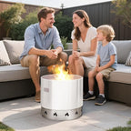 VEVOR Fire Pit Stand for Solo Stove Bonfire,19.5 Inch Smokeless Fire Pit Ring,Stainless Steel Fireplace Stove Ranger Support Frame Accessory, Portable Outdoor Camping Holder Tools for Fireplace