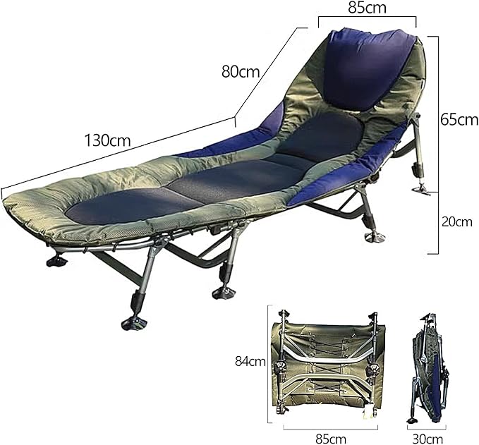 Foldable Bed with Mattress Queen Adjustable Backrest and 600D Oxford Fabric Suitable for Children Pregnant Women 150kg Load Capacity Camping Cot Aluminum Rack