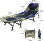 Foldable Bed with Mattress Queen Adjustable Backrest and 600D Oxford Fabric Suitable for Children Pregnant Women 150kg Load Capacity Camping Cot Aluminum Rack