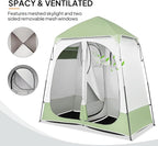 VINGLI 2 Room Shower Tent, 7.5 FT Instant Pop Up Shelter with Carrying Bag, Privacy Changing Room Tent,Perfect for Portable Toilet, Camping, Dressing, Outdoor Indoor, Easy Set Up