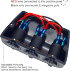 12-24 V Multifunctional 3 Hole Tent Type Car Modification Socket Dual Female Power Outlet Adapter Dual USB Charger Ports Combination Outlet Suitable for Portable Auto Electronic Devices ﻿