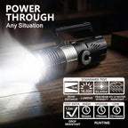 150W Rechargeable Handheld Spotlight 18,000 High Lumens, Super Bright Zoomable XHP360 Spot Light Searchlight with USB Output, Large Capacity Powerful LED Flashlight for Home Emergency Boating Camping