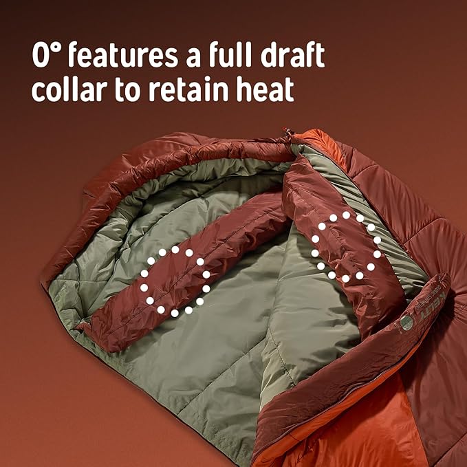 Kelty Cosmic Synthetic Fill 0 Degree Backpacking Sleeping Bag, Regular – Compression Straps, Stuff Sack Included