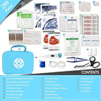 Car-Home Survival-Travel First-Aid Emergency-Kit - 299Piece Equipment Travel Supplies First Aid Set Home Essentials Camping Hiking AMORNING