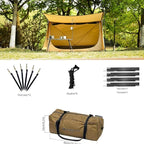 Hot Tent with Stove Jack – 4 Season Waterproof & Windproof Shelter for 1–4 People, Lightweight for Camping, Hiking, Hunting & Fishing