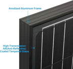 ACOPOWER 400 watt Solar Panels,High Efficiency Black PV Module Power 2x200W Mono RV Solar Panel for 12/24 Volt System,RV Marine Boat Cabin and Other Off Grid System