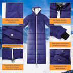 Macarrie Cold Weather Wearable Sleeping Bag for Adults with Sleeves and Hood 74 Inch Long 0 Degree Winter Weather Insulated Extreme Cold Sleeping Bag Coat for Camping Hiking Stadium