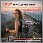 242 Piece First Aid & Survival Kit – Molle Pouch IFAK, 1000D Nylon, Color-Coded Compartments, Medical Kit for Camping, Boat, Hunting, Hiking, Home, Car/Home/Earthquake Emergency (Black)