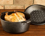 Lodge 5 Quart Cast Iron Dutch Oven. Pre-Seasoned Pot with Lid and Dual Loop Handle