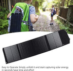 Foldable Solar Panel Waterproof Portable 4 Folds Folding Solar Panel Battery Charger for Camping Outdoor 100W 18V