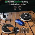 2-Pack Camping String Lights, 4 in 1 Portable Camping Light Rechargeable, 8 Lighting Modes, USB Charging, Quick Storage, 32.8FT Waterproof Tent Lights String for Camping, Hiking, Yard, Christmas,Black