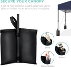 Best Choice Products 10x10ft Pop Up Canopy Tent, Outdoor Shade, 1 Person 1 Minute Set Up, Carry Case, 4 Weight Bags - Navy Blue
