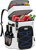 Cooler Backpack Insulated Leak Proof 30 Cans for Men Women,Waterproof Soft Cooler Bag，Lightweight Ice Chest Lunch Backpack for Beach Camping Picnic Travel Worksite Fishing