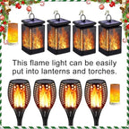 LED Flame Lights with Remote Timer, Flame Lamp 4 Modes USB Rechargeable Fire Lights Indoor Campfire Outdoor Decorative Lantern Hanging Lamps Fireplace Romantic Light for Home Party Camping Bar