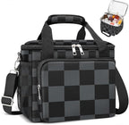 Coobiiya Large Expandable Insulated Lunch Bag Cooler Bag，12-23L Lunch Box for Men Double Deck Leakproof，Heavy Duty LunchBag Cooler Bags for Camping, Travel, Kayaking & Beach