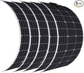 500W Flexible Solar Panels 5x100W 12V Monocrystalline Cell for Battery Charge Marine RV Trailer Boat Cabin Van Car Uneven Surfaces