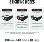Claymore Capon 40B Tan Clip-On Cap Light – USB-C Rechargeable 230LM LED Headlamp | 3 Light Modes 180° Adjustable Beam IP54 Water Resistant Up to 12 Hrs Runtime for Camping, Running, Outdoor