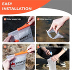 Upgrade Water Bag 2L Compatible with Sawyer Squeeze Water Filter, Durable TPU Material, BPA & PVC Free Squeeze Pouch, Collapsible Hydration Canteens for Camping Hiking Cycling (1 Pc)