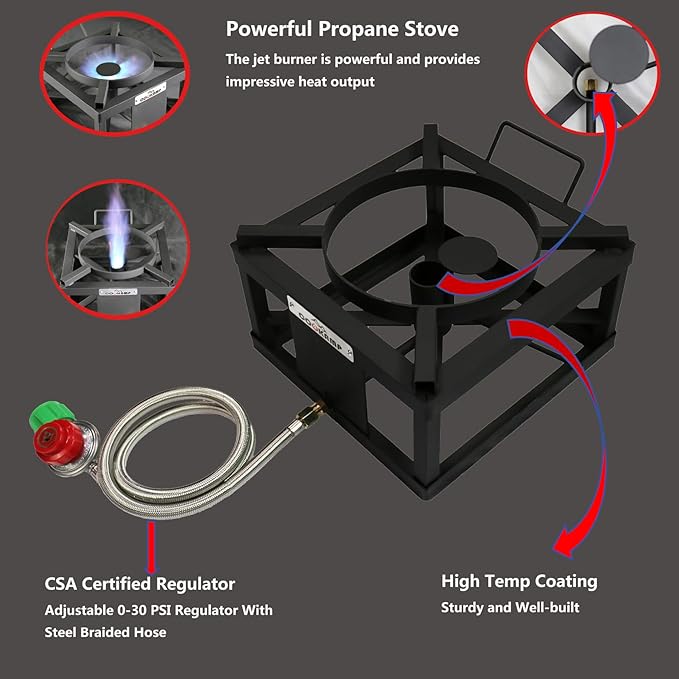 Propane Burner for Outdoor Cooking (Single Burner-Jet Burner)