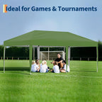 Garvee 10x10 Pop Up Canopy Tent, Heavy Duty Commercial Instant Shelter with One-Person Setup, UPF 50+ Waterproof, 100 Sq Ft Shade for Outdoor Events, Camping, Farmers Market