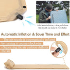 Naturehike Self-Inflating Single Spliced Camping Air Cushion, Ultralight Sleeping Pad with Pillow, Compact Inflatable Portable Sleeping Mat for Backpacking Hiking Car Traveling Beach Tent (Blue)