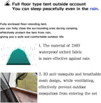 Quick Erect Tents 4 Man Waterproof, Tent Camping Firm and Stable Camping Tent for Family Camping,Hiking Party
