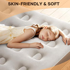InnoTruth Camping Air Mattress, Full Size with Built in Pump, Inflatable Mattress Blow up Mattress, Family Choice Award Winner-13 Colchones Inflables Foldable Air Bed for Guest & Home, Light Brown