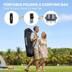 Oversized USLCamping Chair - 2 Person Portable Folding Outdoor Loveseat Heavy Duty Lawn Chairs for Adults with Padded Cushion & Dual Cup Holders, Supports 660LBS for Camping，Sports，Picnic (Grey)