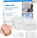 Zip Sutures Butterfly Bandaids – 4-Pack Assorted Sizes, Emergency Wound Closure Kit for Surgical Laceration Repair Without Stitches, Fast Hemostasis Adhesive Strips Bandages (PU)