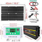 Complete 10000W Solar Panel Kit with Pure Sine Wave Inverter & 50A Charge Controller for Marine, RV(50W)